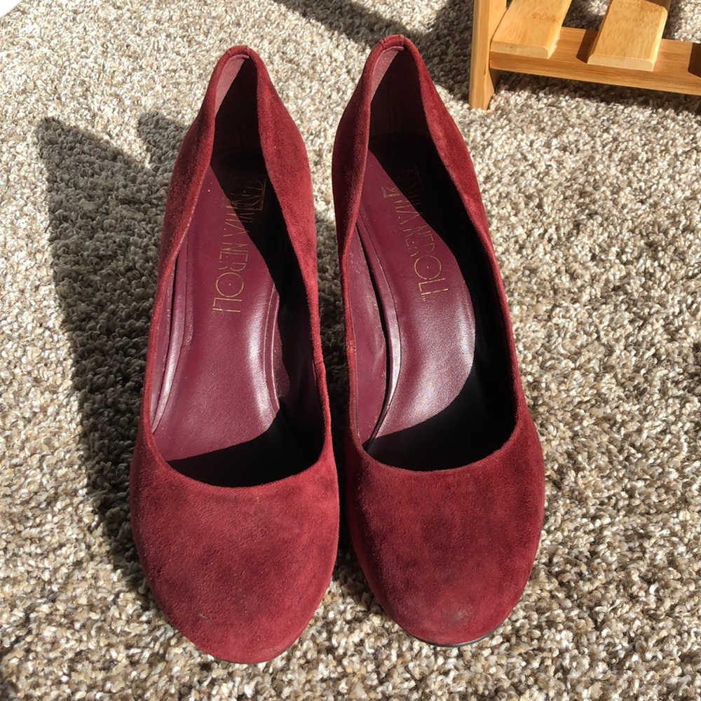 Via Neroli wedge heels, maroon/burgundy, W8